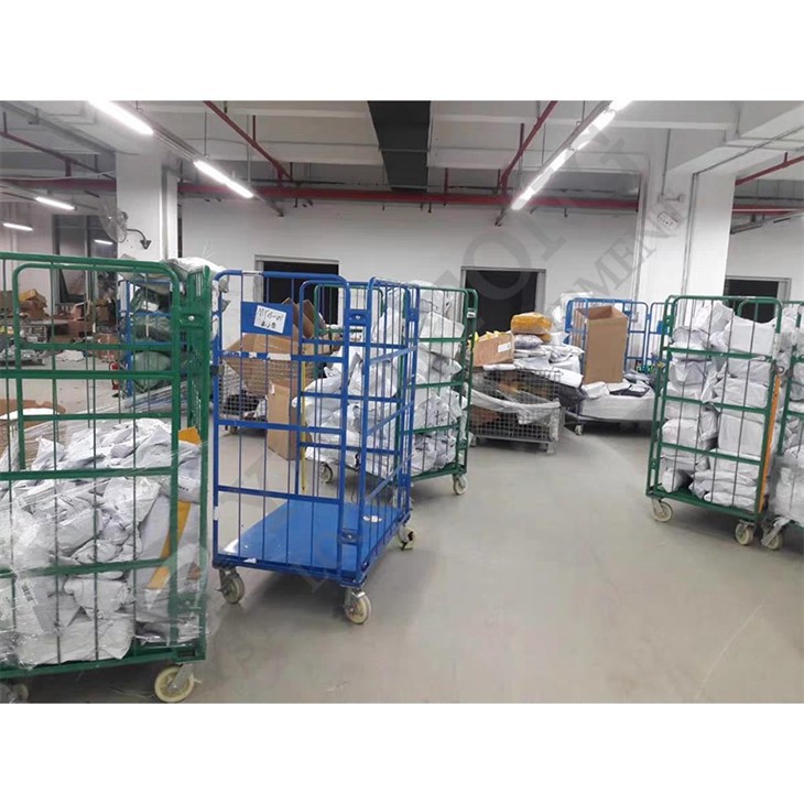 warehouse cages trolleys on wheels